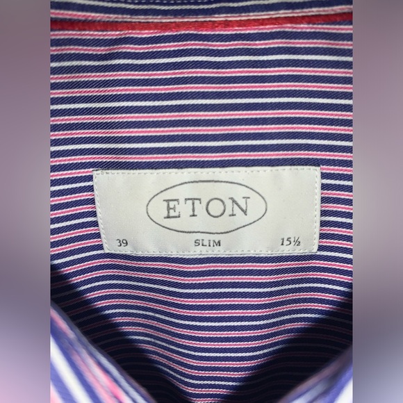 Eton slim fit dress shirt size 15.5 - Picture 4 of 6